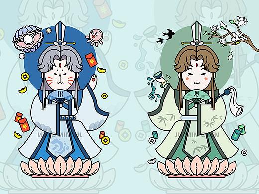 扁平风幸运符 | 《天官赐福》同人设计（一）