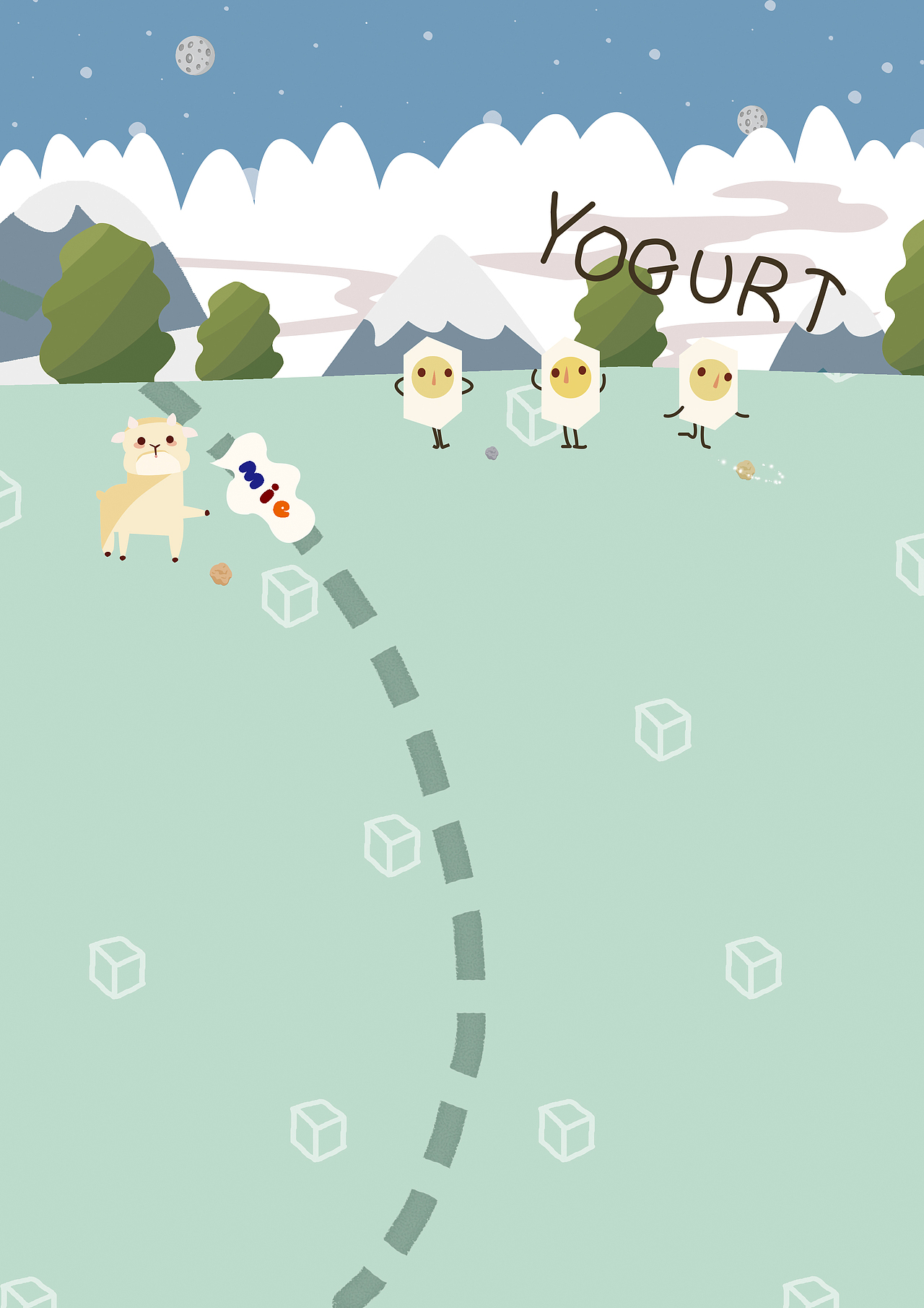 《mie~》 包裝插畫-兒童益生菌（圖ZNjk1NTg3Mjg=） - 商業(yè)插畫 - 站酷設(shè)計(jì)師nearninini原創(chuàng)素材 - 站酷ZCOOL