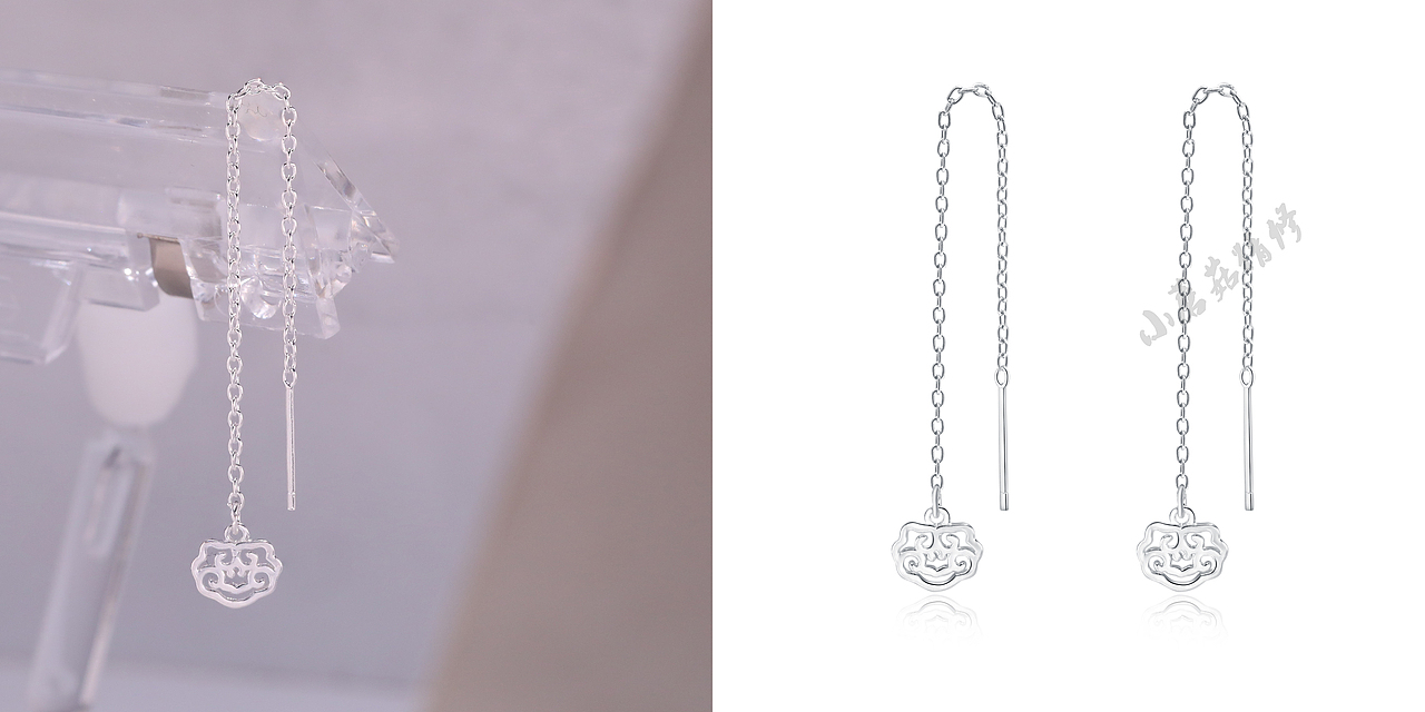 小蘑菇珠宝首饰修图白底效果图