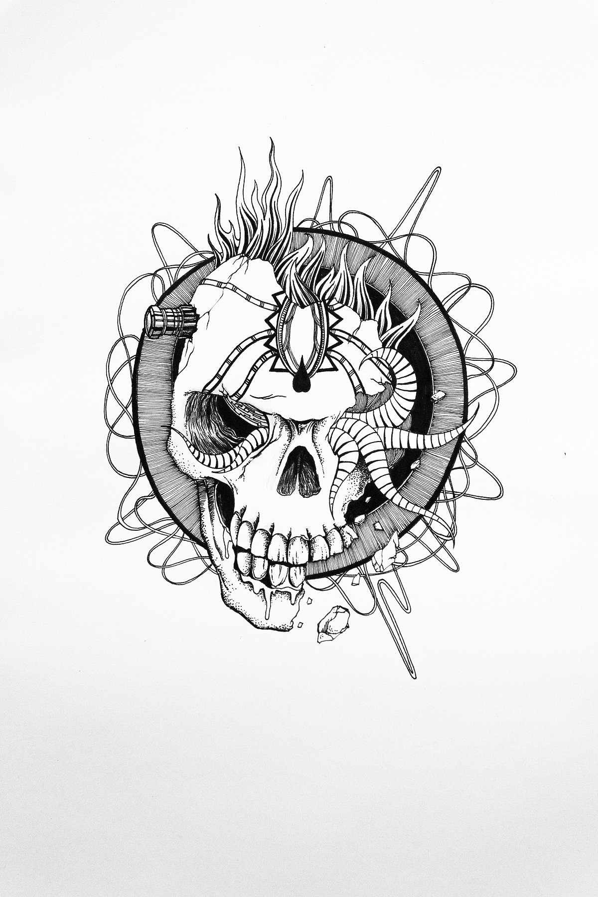 骷髅与爆发系列|插画|商业插画|守望者swangzhe - 原创作品 - 站酷