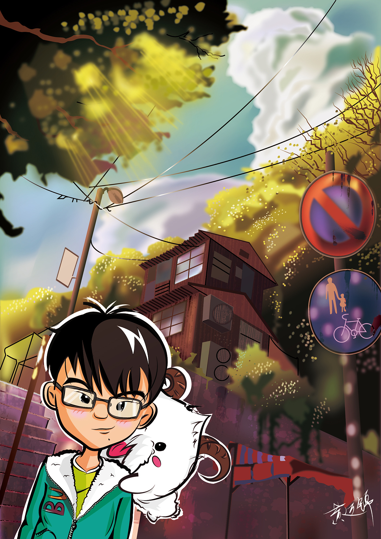 q版矢量场景角色设定