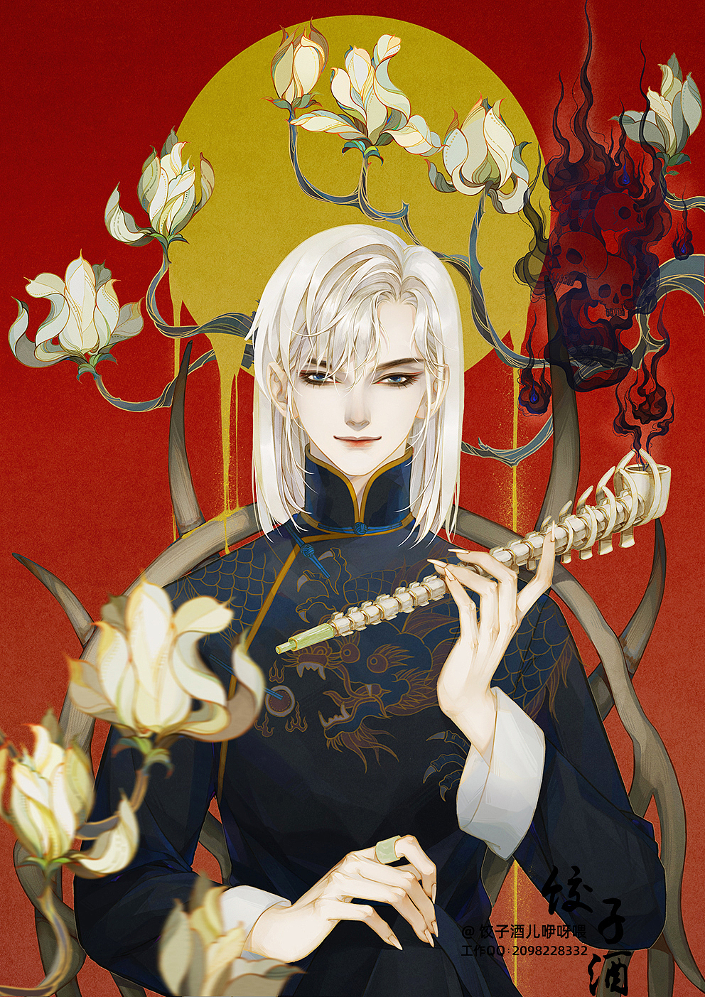 花儿与少年 玉兰（图ZMjA1MzE5MzE2） - 商业插画 - 站酷设计师饺子酒儿原创素材 - 站酷ZCOOL