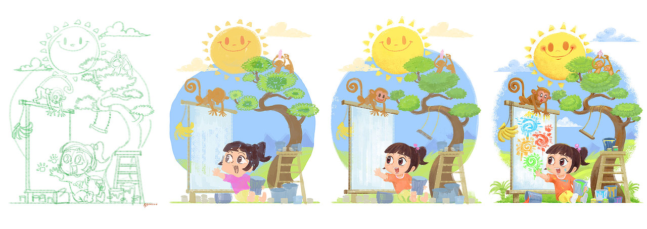 小画王-动物盒子美术馆（图ZMTU2OTcwNjg0） - 商业插画 - 站酷设计师shanashan8b原创素材 - 站酷ZCOOL