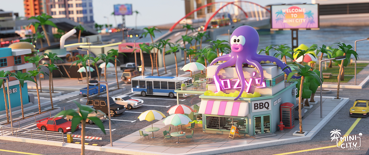 MINICITY-Low poly-卡通城市（图ZMjk0NzQwNzY4） - 场景 - 站酷设计师象素狗原创素材 - 站酷ZCOOL