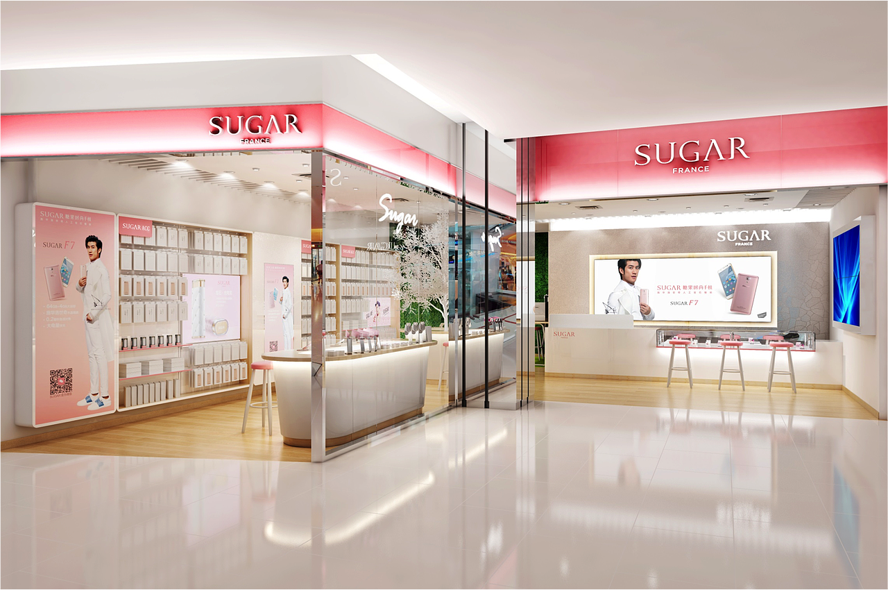 法国 时尚手机品牌 SUGAR brand shop Design
