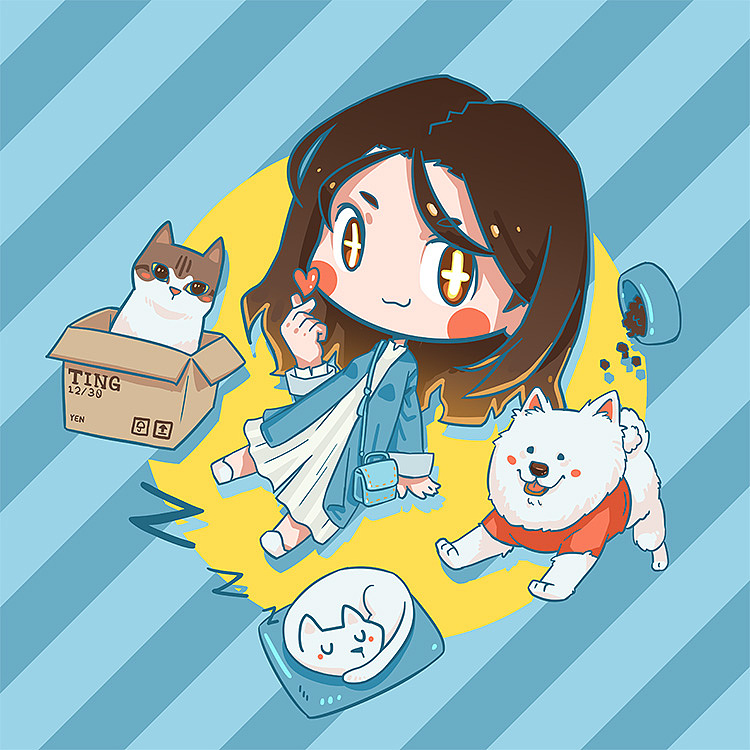 2018帮旁友们画的生日贺图（图ZMTU2MTM5NzE2） - 创作习作 - 站酷设计师黑白无颜原创素材 - 站酷ZCOOL