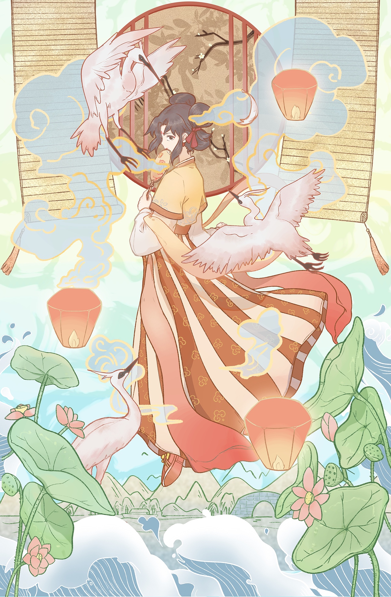 古风少女（图ZMjczMTE0Mzk2） - 商业插画 - 站酷设计师吉娜的安原创素材 - 站酷ZCOOL