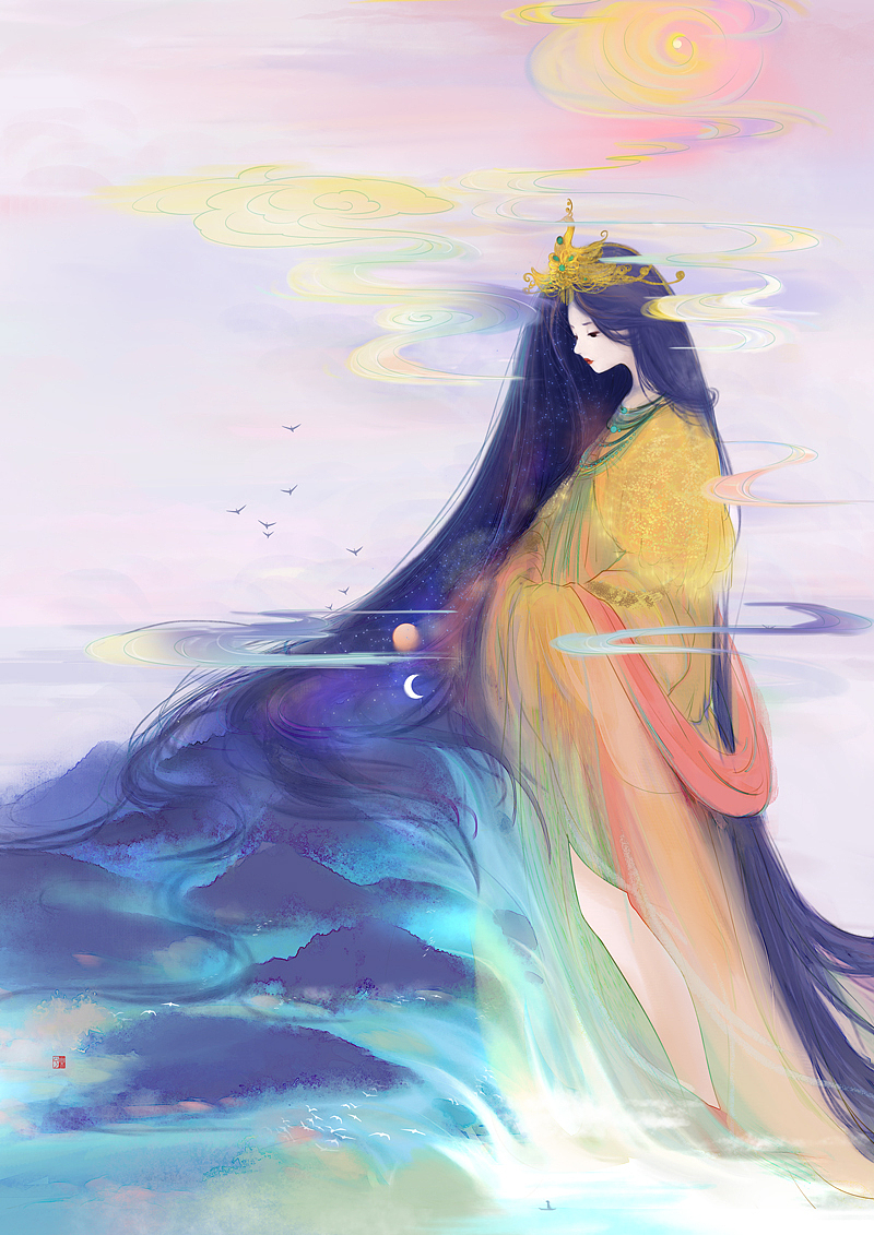 西王母|插画|商业插画|乐乐乐兮_原创作品-站酷zcool