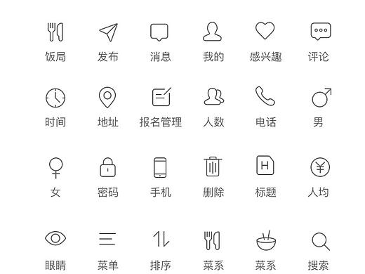 美食社交类app图标设计