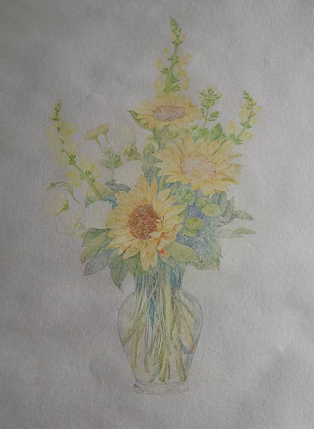 彩铅向日葵（图ZMjE4MTM4Nzky） - 创作习作 - 站酷设计师邀月言诗原创素材 - 站酷ZCOOL