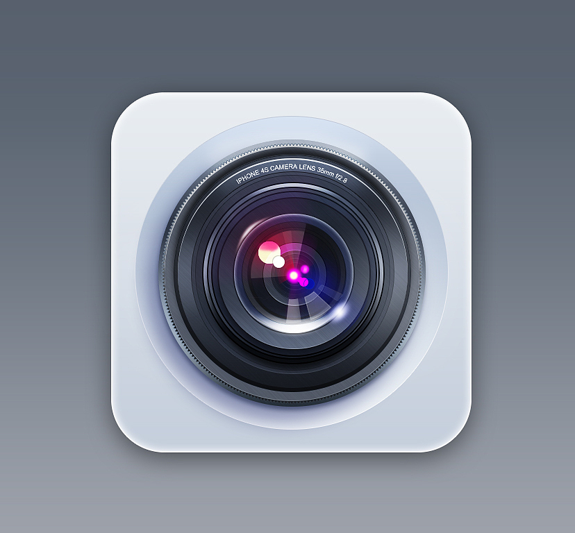 镜头图标临摹 附带PSD下载