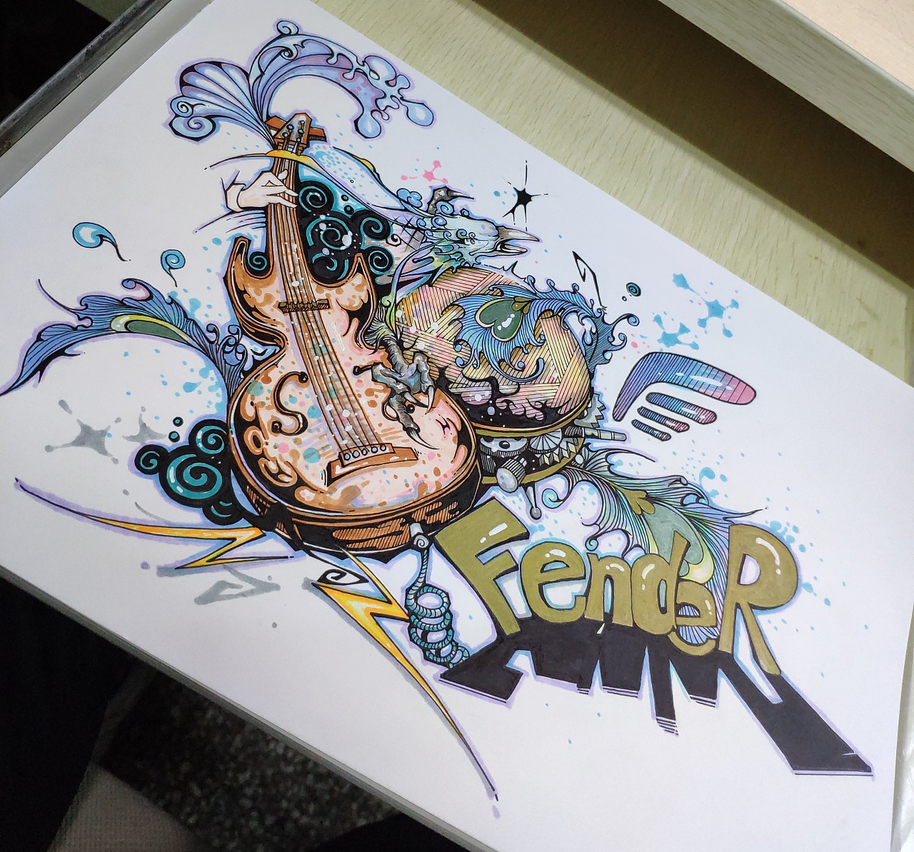 芬达 插画商业手稿