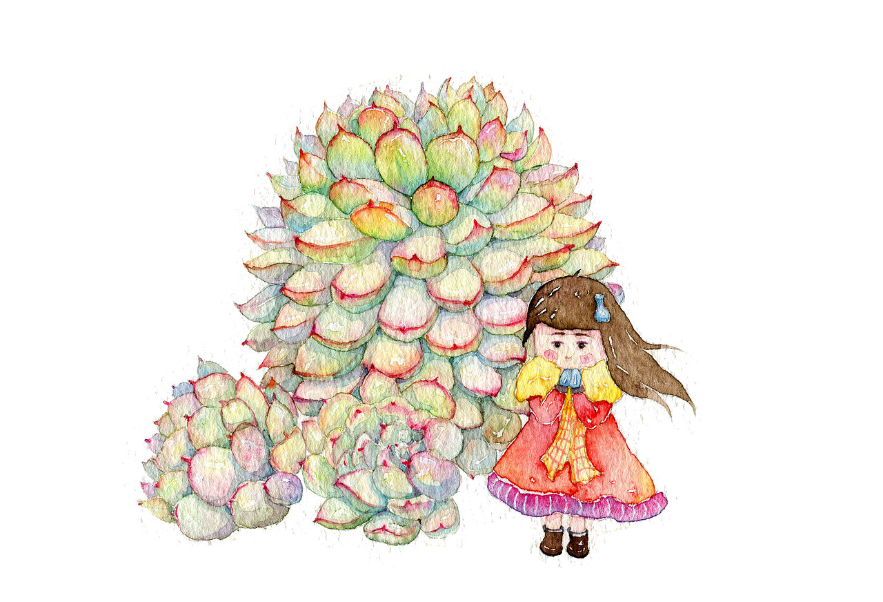 萌萌的多肉植物精灵图系列