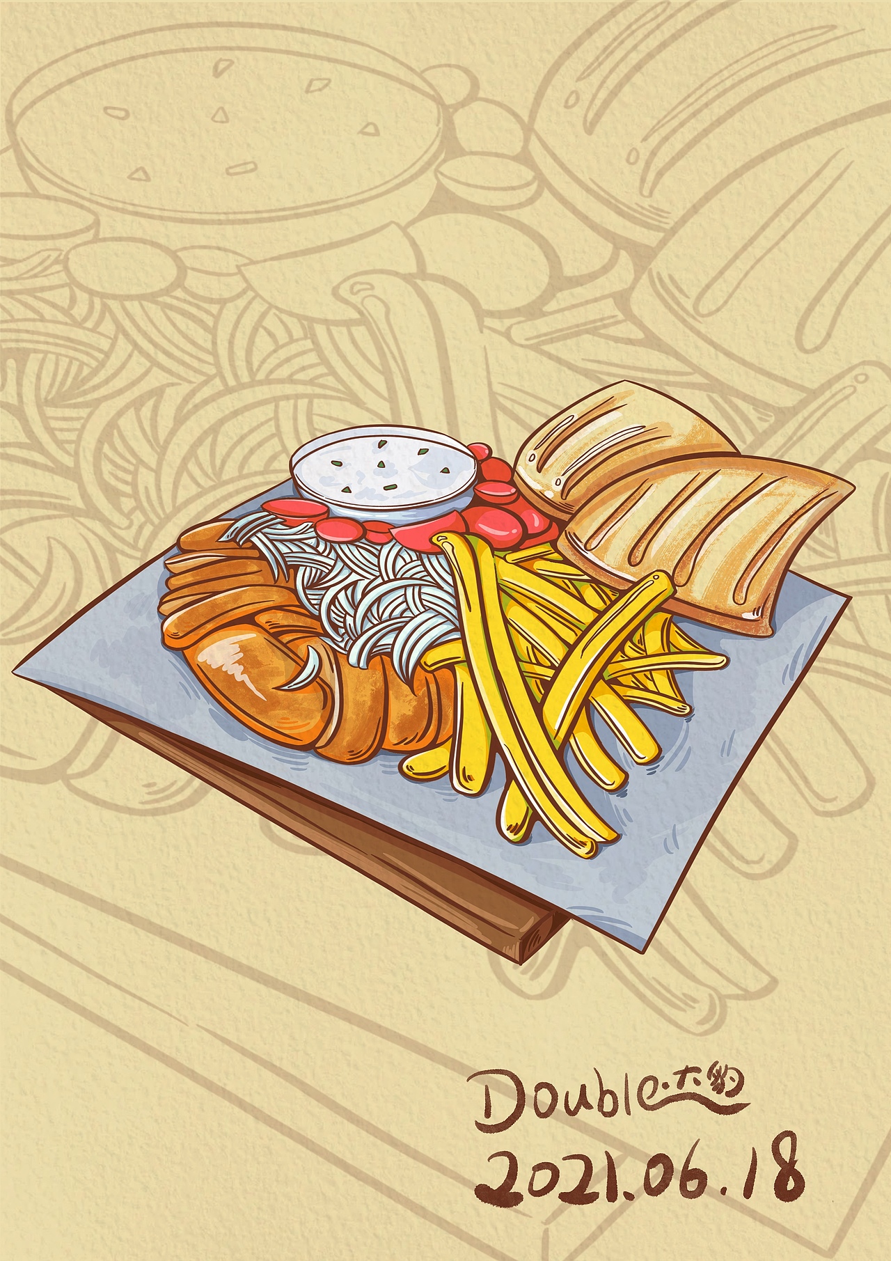 一份快餐（图ZMjYwMjM5MjY4） - 创作习作 - 站酷设计师欢迎光临豹快乐原创素材 - 站酷ZCOOL