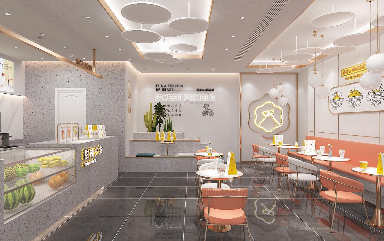 甜柚少女茶饮店（图ZMjIzMjYzNDUy） - 家装设计 - 站酷设计师辉太狼搞设计原创素材 - 站酷ZCOOL