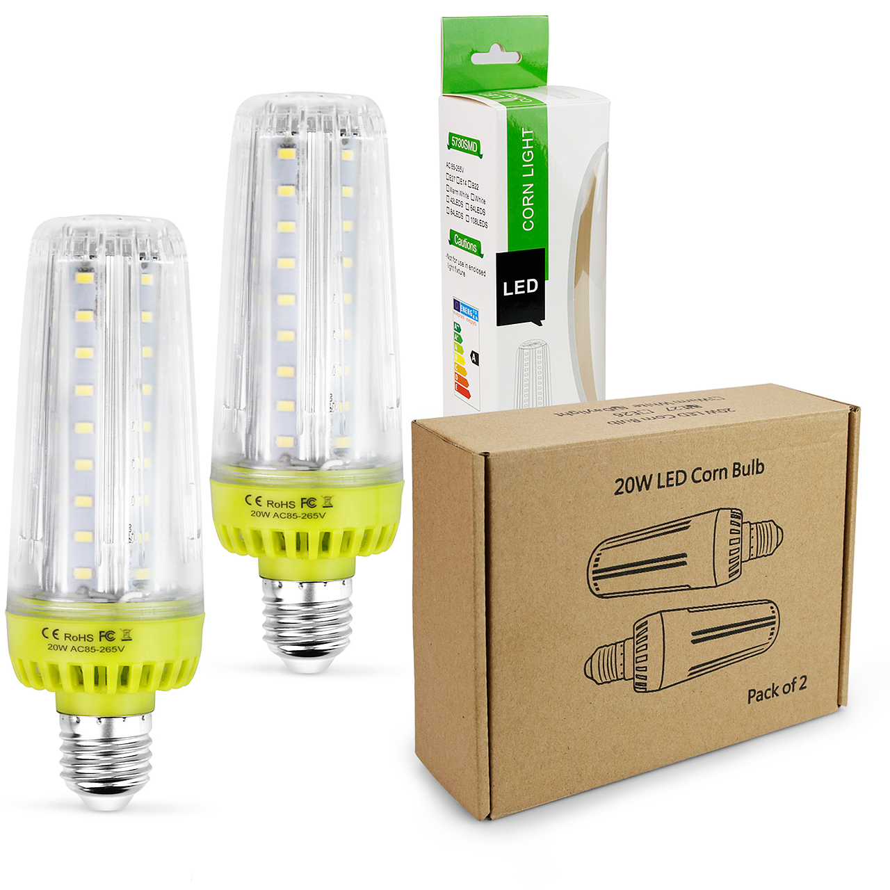 绿色-铝件玉米灯