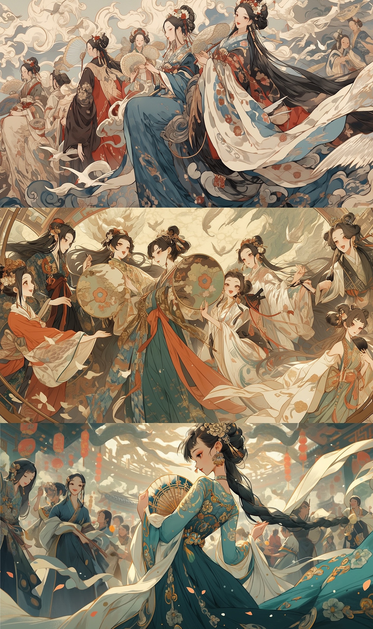 ai绘画 mj(国风人物插画)