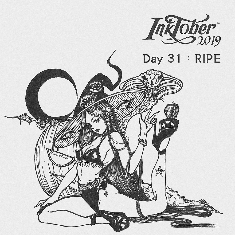 Inktober 2019（图ZMTgzMTA0NzEy） - 创作习作 - 站酷设计师THEOSILLUSION原创素材 - 站酷ZCOOL