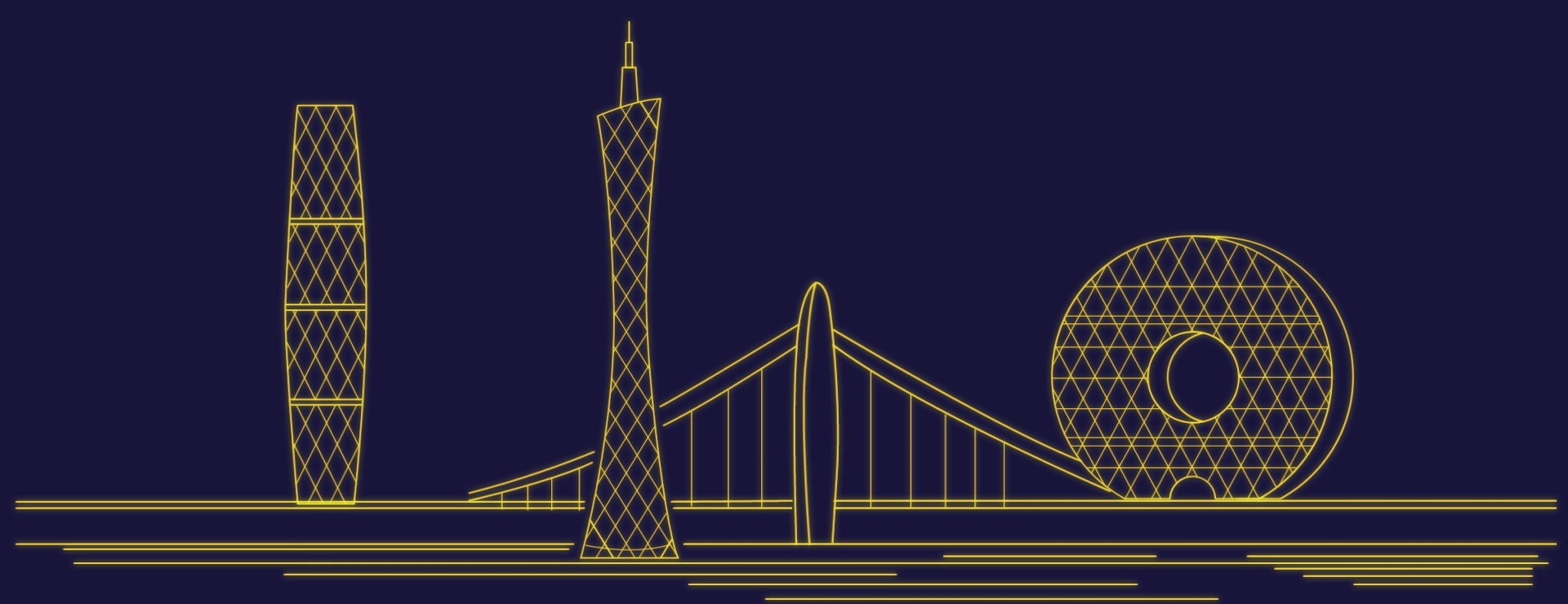 线条化城市生长动画简单演绎