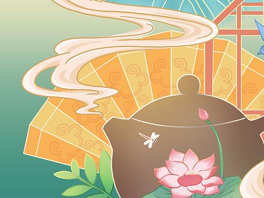 中国风插画-紫砂壶