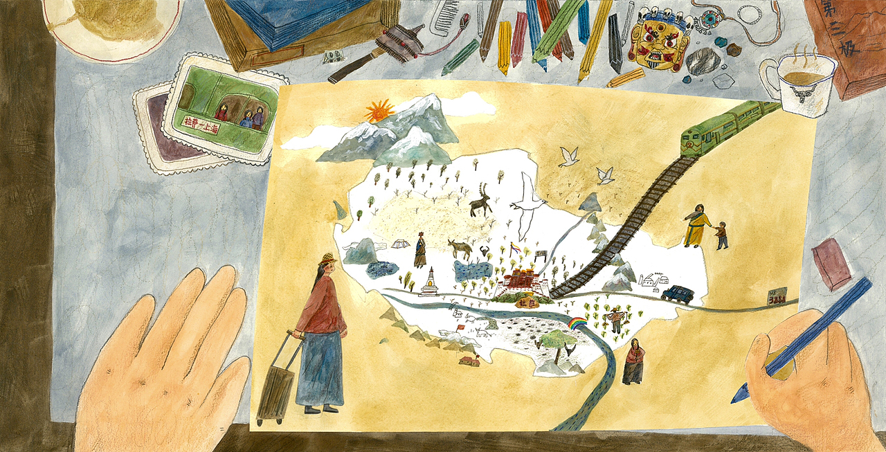 西藏旅人书绘画版（图ZMzIyMDM3MjUy） - 绘本 - 站酷设计师沐目咩原创素材 - 站酷ZCOOL