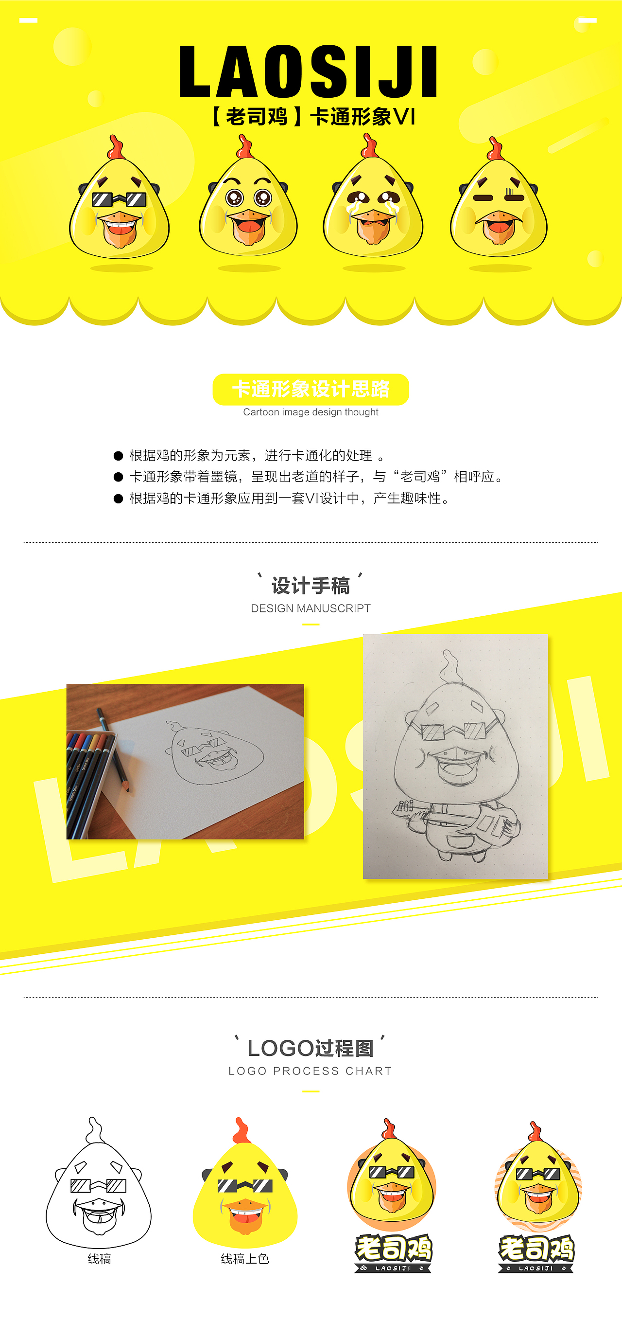 毕业设计《老司鸡》卡通形象VI（图ZODE4MjY2OTI=） - 品牌 - 站酷设计师周梓楠1原创素材 - 站酷ZCOOL
