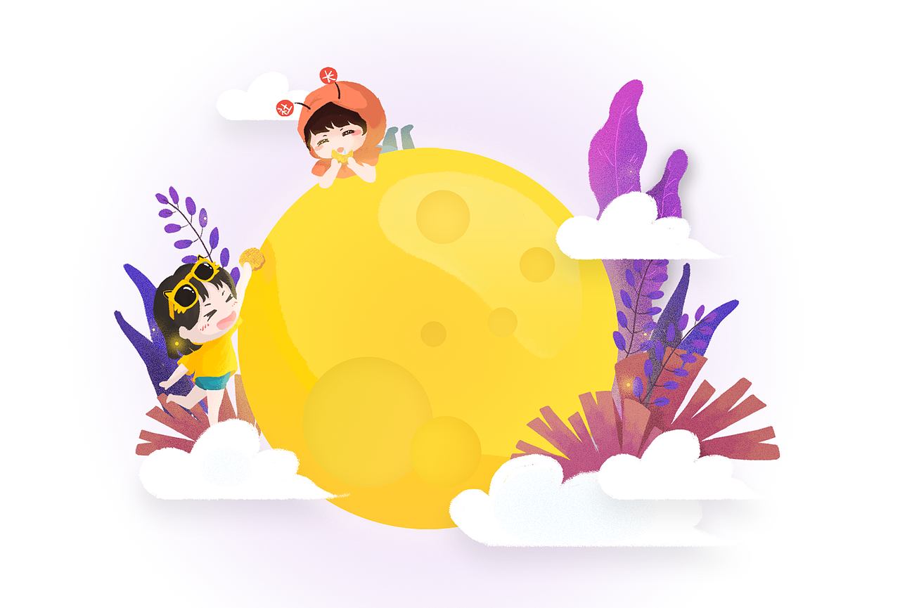 中秋贺卡（图ZMTYxNTgyMzU2） - 宣传物料 - 站酷设计师陈菜菜酱原创素材 - 站酷ZCOOL