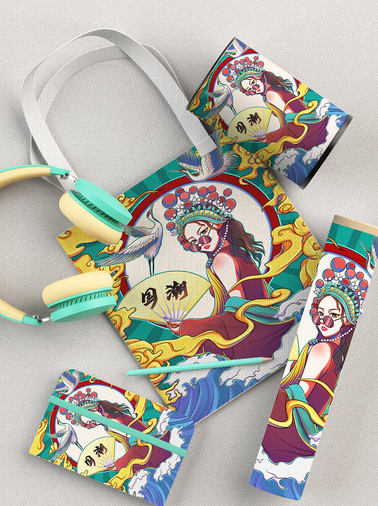 国潮人物（图ZMjcwMDUwMjYw） - 商业插画 - 站酷设计师夏天插画师原创素材 - 站酷ZCOOL