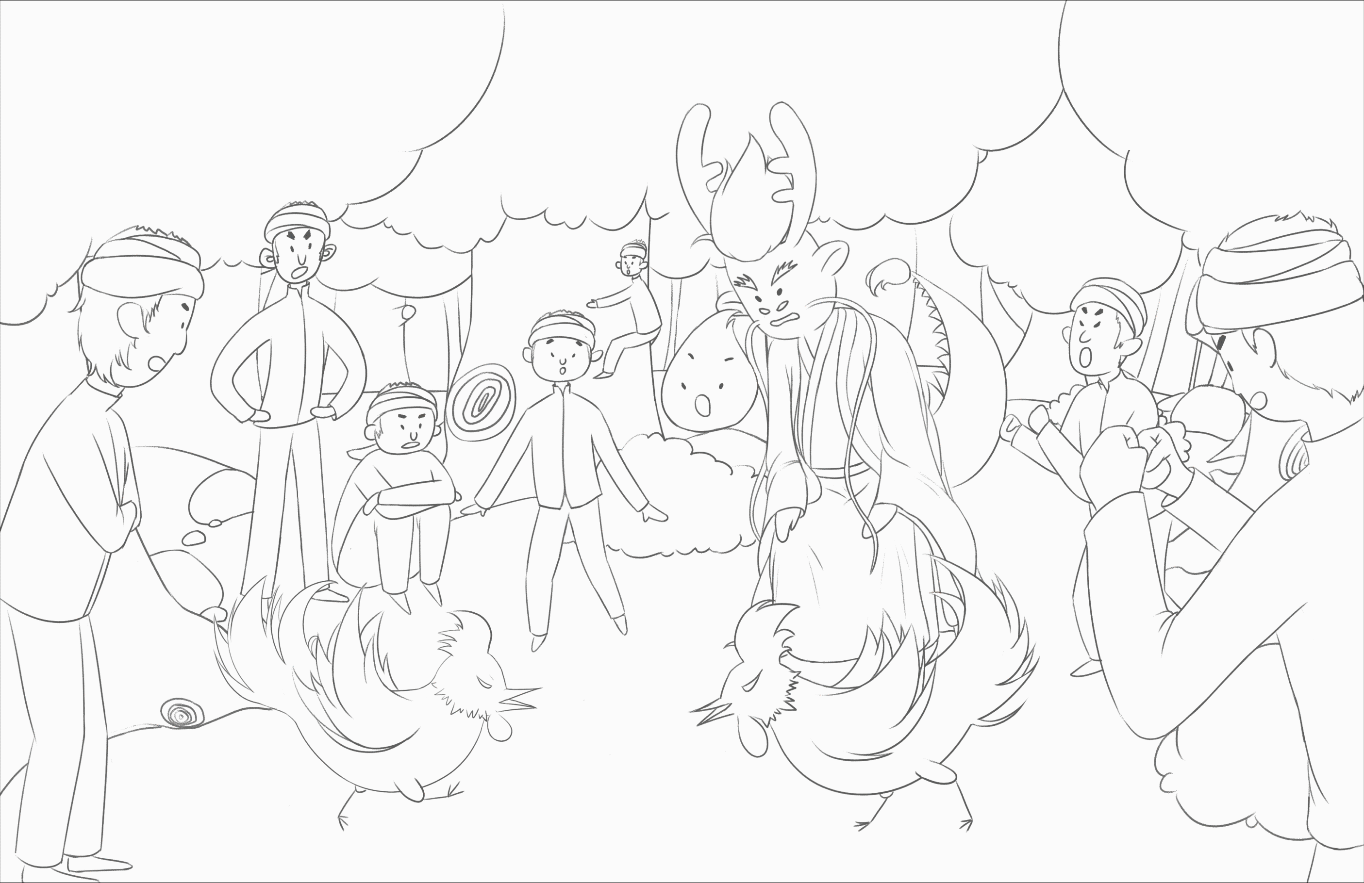 广西传统节日“侬侗节"（图ZMjgyNzc2MTgw） - 儿童插画 - 站酷设计师库鲁殿下原创素材 - 站酷ZCOOL