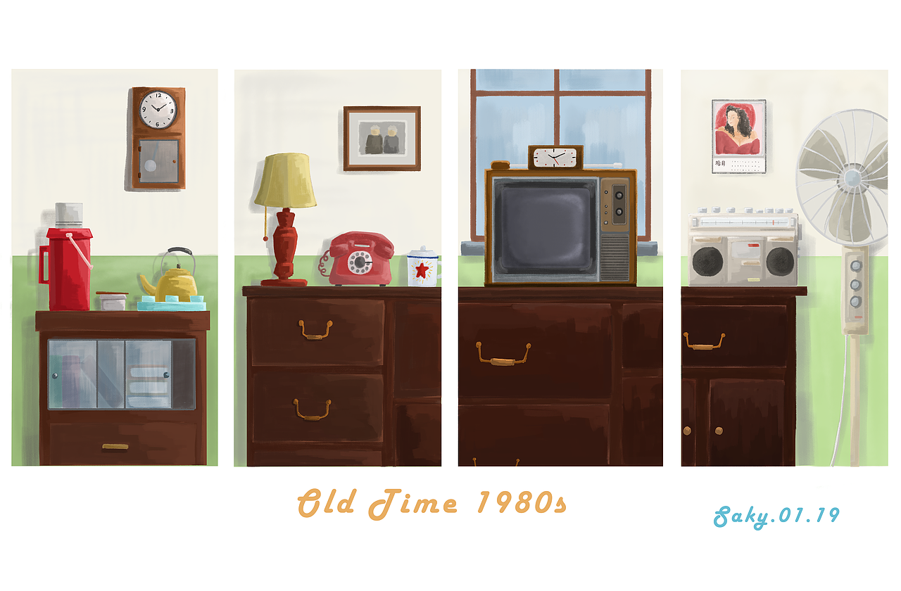 旧时光（图ZMTQxMDU4MTAw） - 商业插画 - 站酷设计师Saky347原创素材 - 站酷ZCOOL