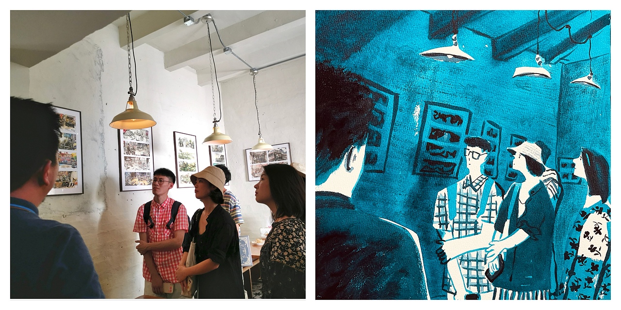 看展记～原创插画（图ZMjc5NDE4Njky） - 创作习作 - 站酷设计师白菜解结原创素材 - 站酷ZCOOL