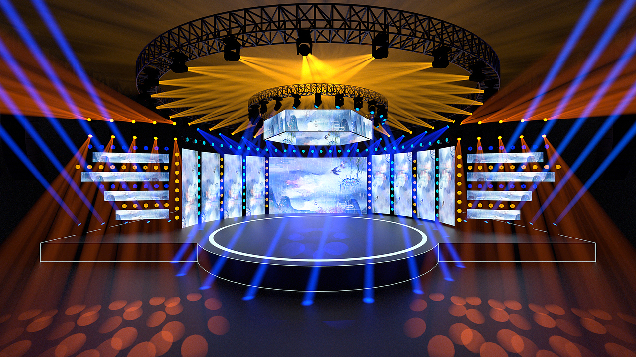 C4D 灯光舞美渲染尝试——某少儿舞蹈汇演舞台设计