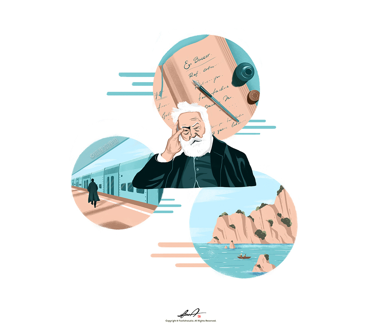 到邻国避难的时候,他的护照上的名字不再是大名鼎鼎的维克多·雨果