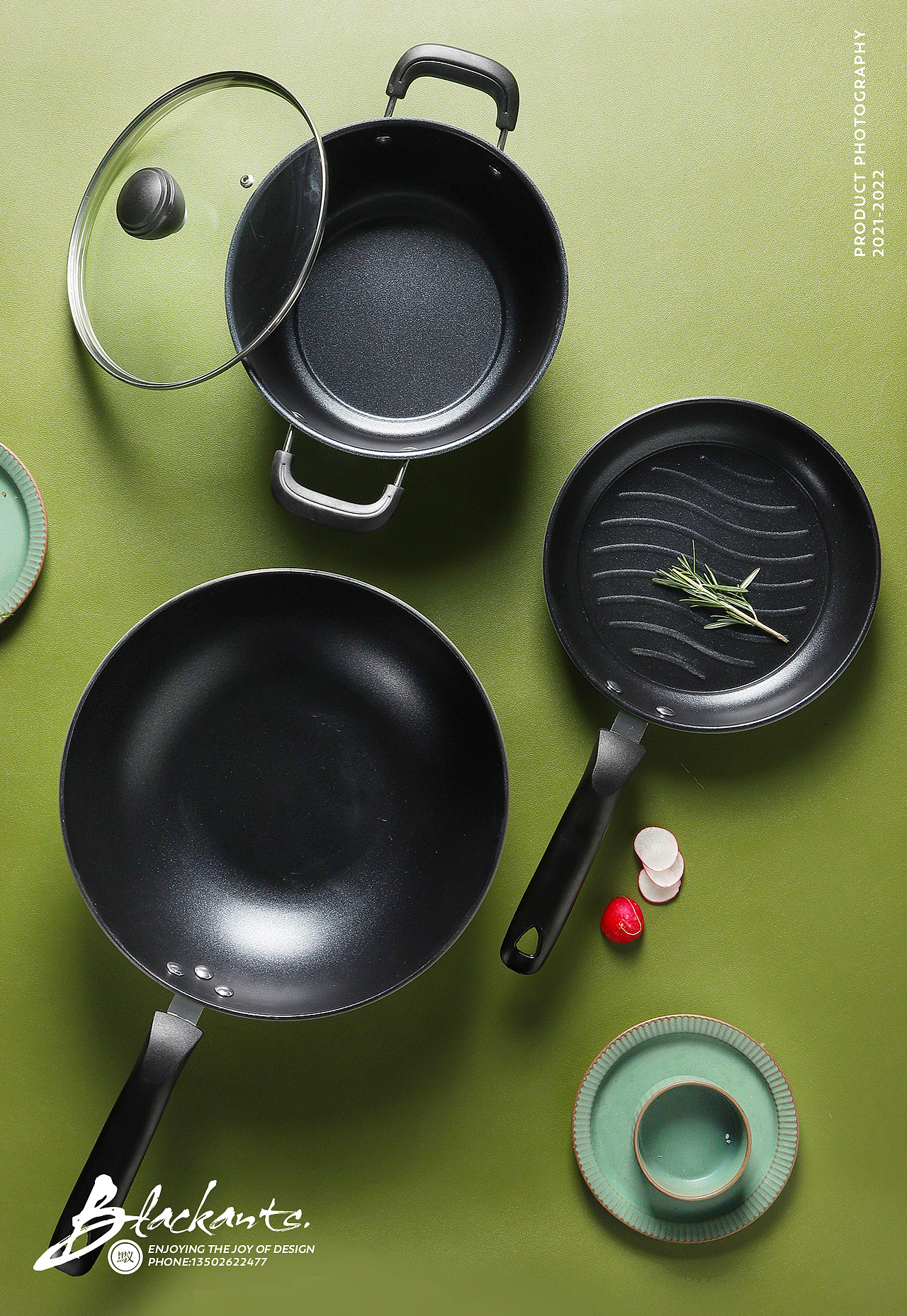 电商摄影|炒锅汤锅煎锅三件套|厨房用品