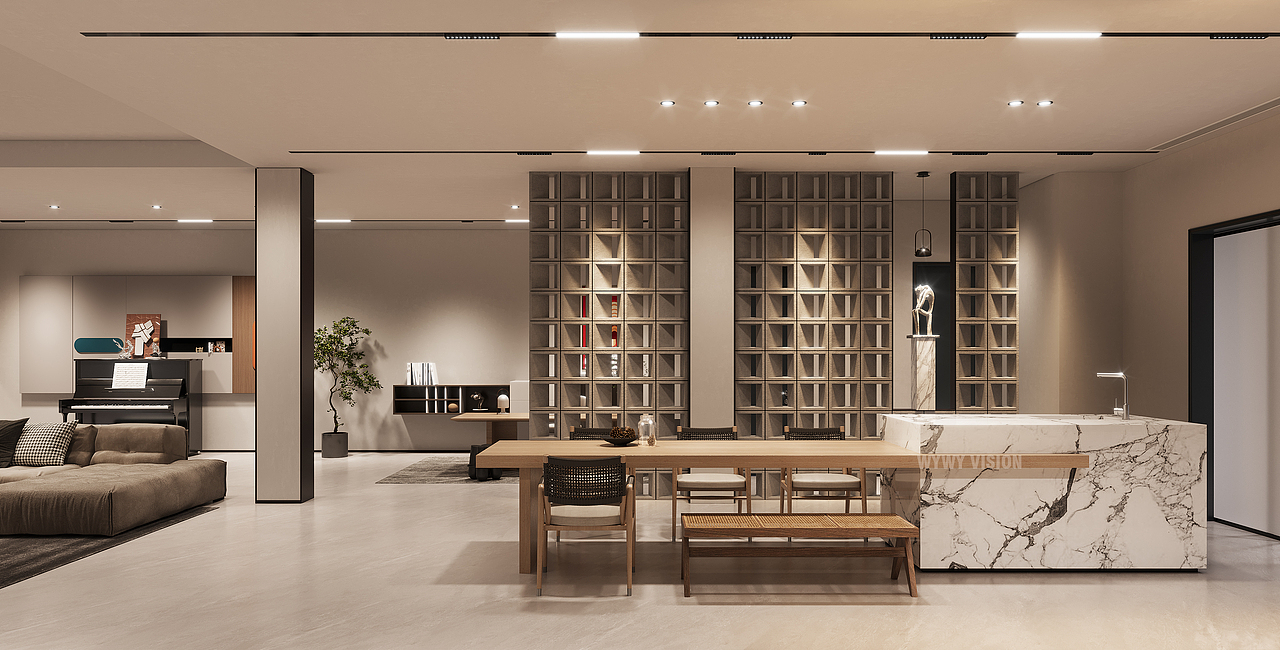 工作 | 住宅 | 现代极简效果图