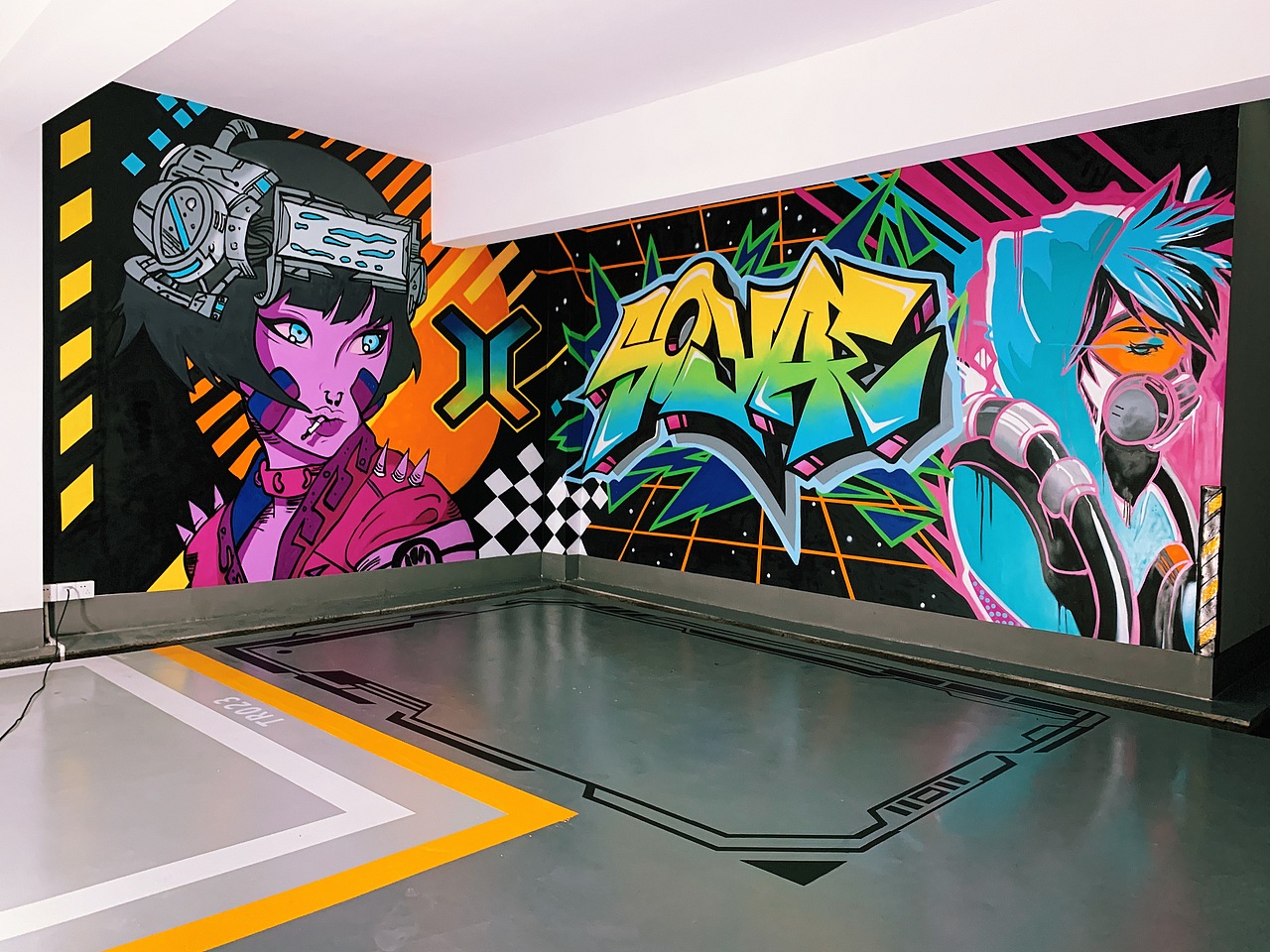 【车位空间涂鸦定制】