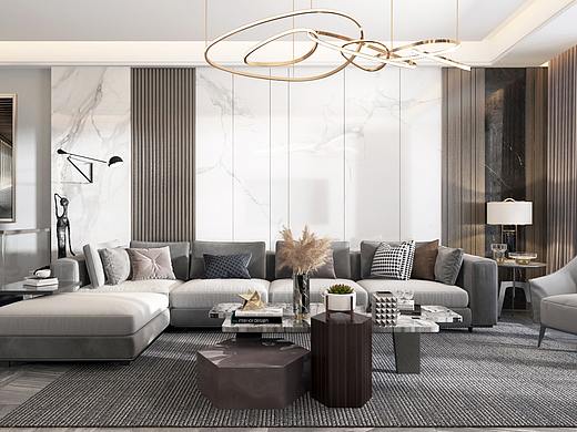 現(xiàn)代風(fēng)格客餐廳設(shè)計(jì)表現(xiàn)（個(gè)人主頁(yè)-ZNDUzOTQ2NzY=） - 家裝設(shè)計(jì) - 站酷設(shè)計(jì)師維度空間設(shè)計(jì)原創(chuàng)素材 - 站酷ZCOOL