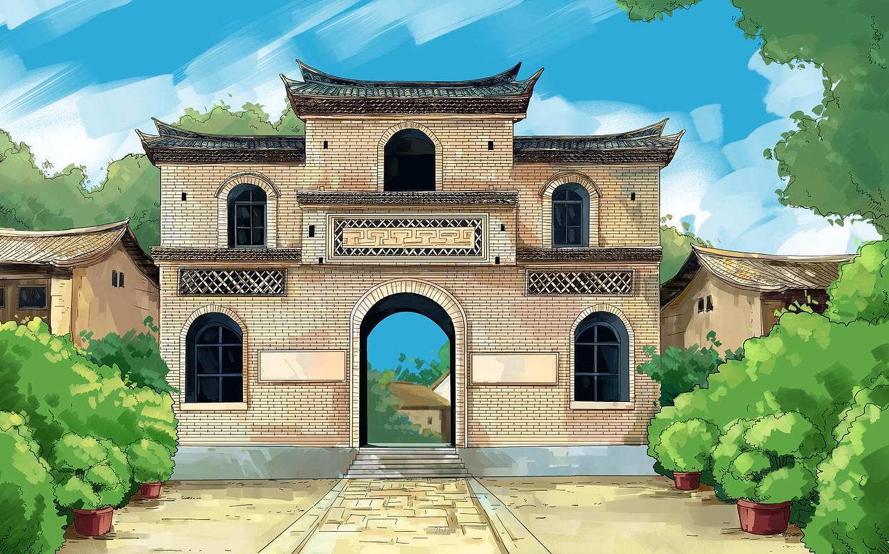 各种建筑插画