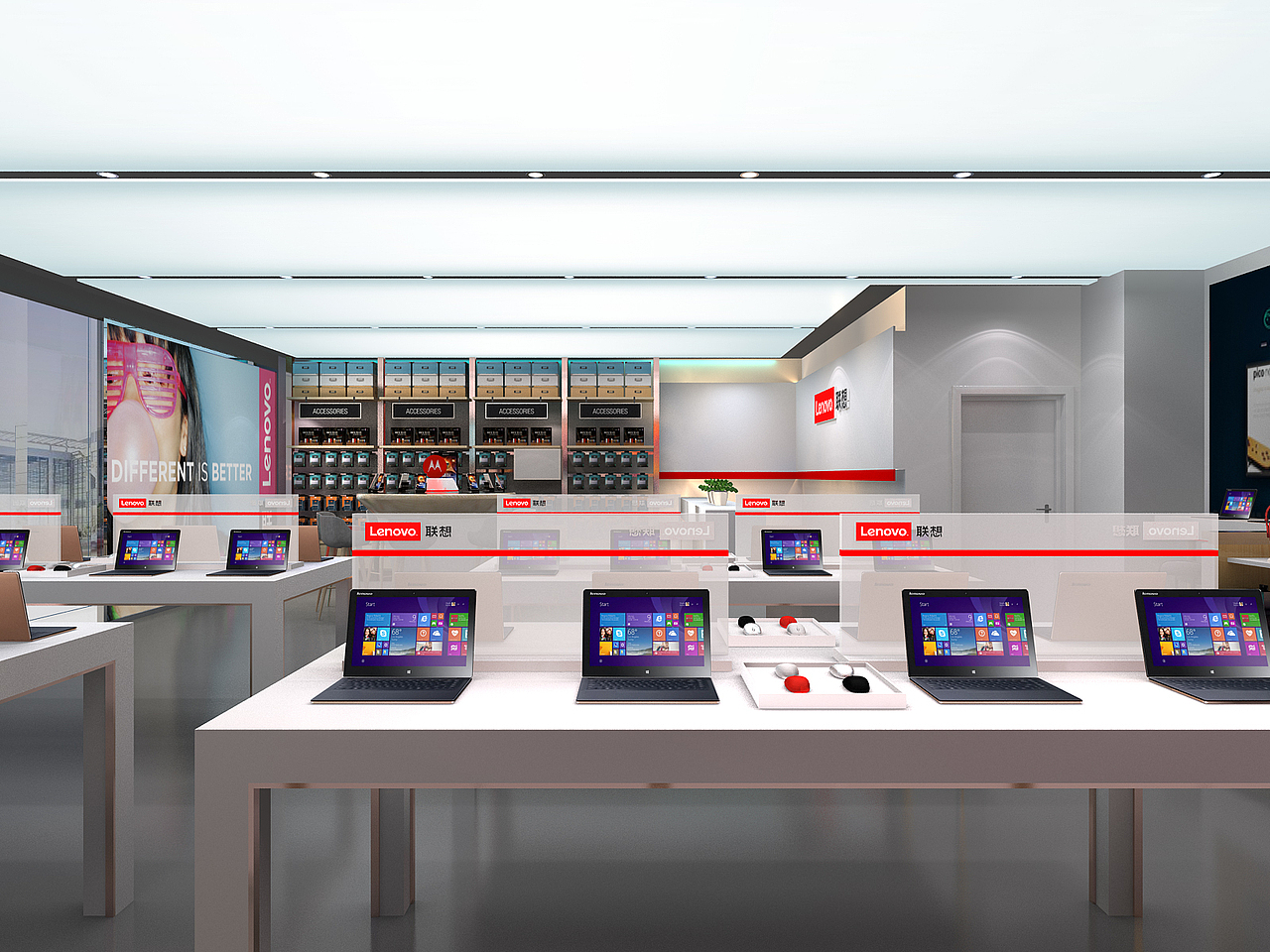 商业空间设计丨联想店面效果图