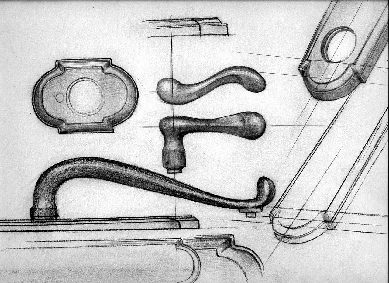 sketch 设计草图 门锁设计 亚丁山设计 赵志刚
