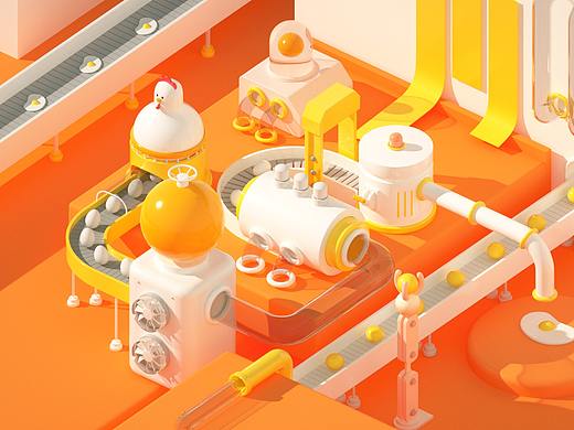 老母鸡下蛋——流水线（个人主页-ZMzA3MDc1NTI=） - 其他 - 站酷设计师IRONDA原创素材 - 站酷ZCOOL