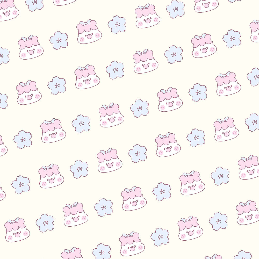 小仓鼠DOREMI樱花系列卡通壁纸