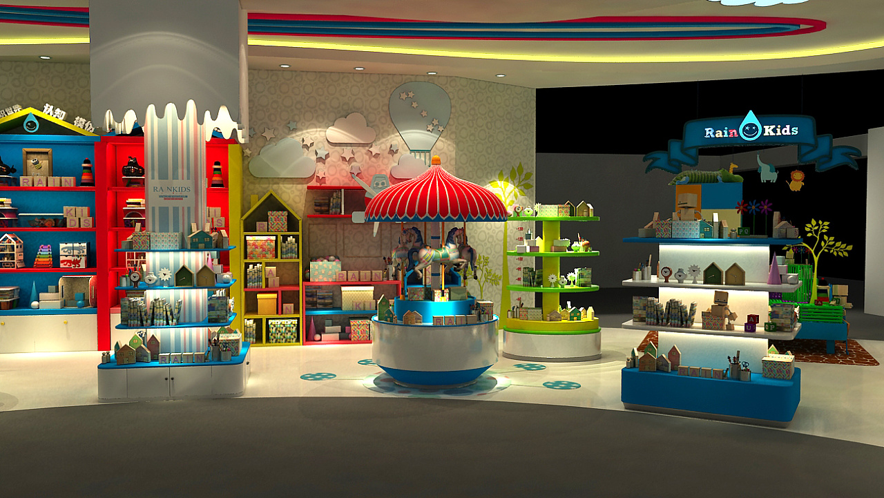 rain 儿童零售空间设计 × pongo design