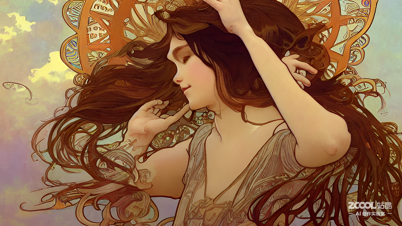 #AI创作实验室#一只飞在天空中的猫，美丽的，Artgerm（图ZMzIxMjgwNzc2） - AI作品 - 站酷设计师猫猫兔兔子原创素材 - 站酷ZCOOL