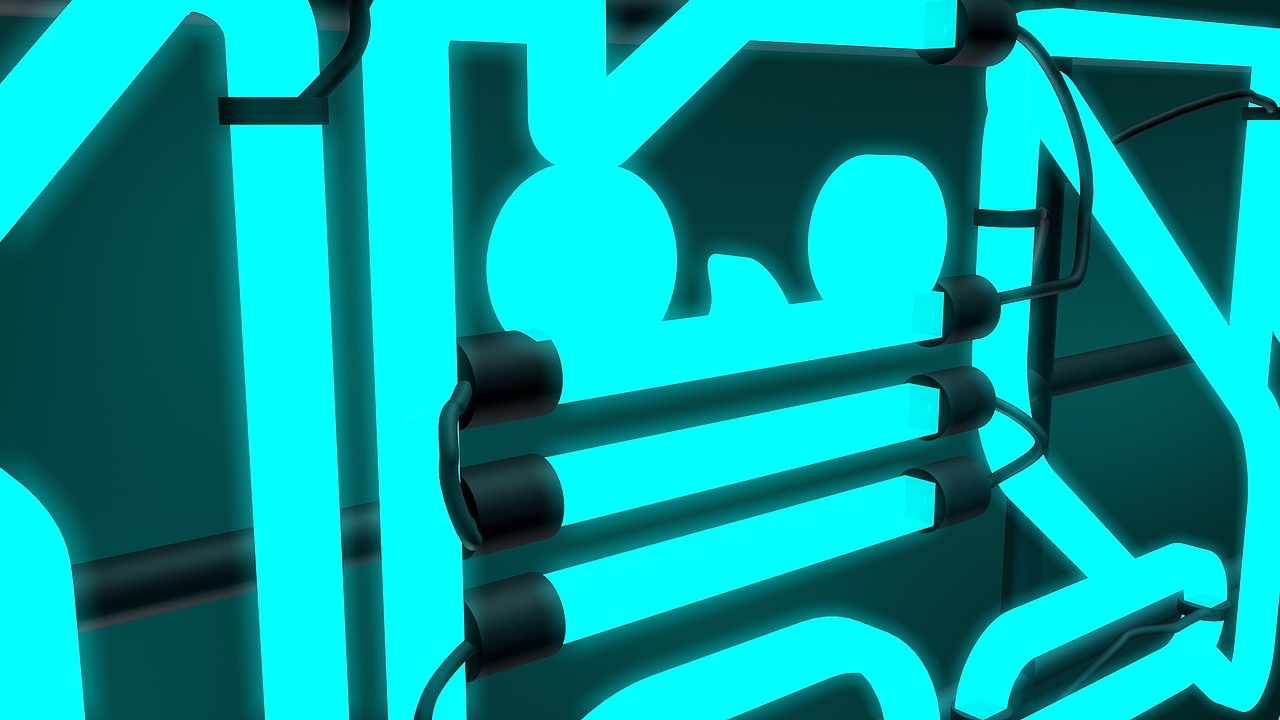 C4D霓虹灯管效果字体