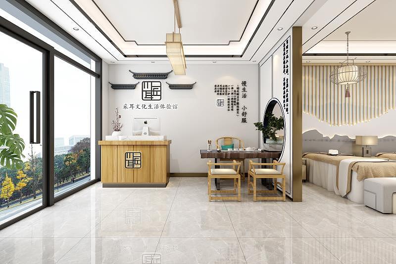 举报2分享原创作品空间商业空间设计采耳店采耳新中式滨州创拓设计新