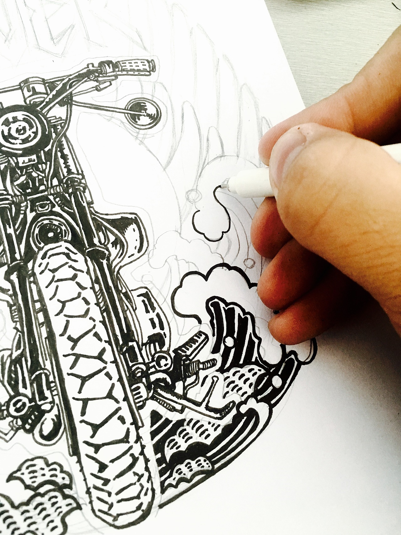 最近简单涂的一个机车图