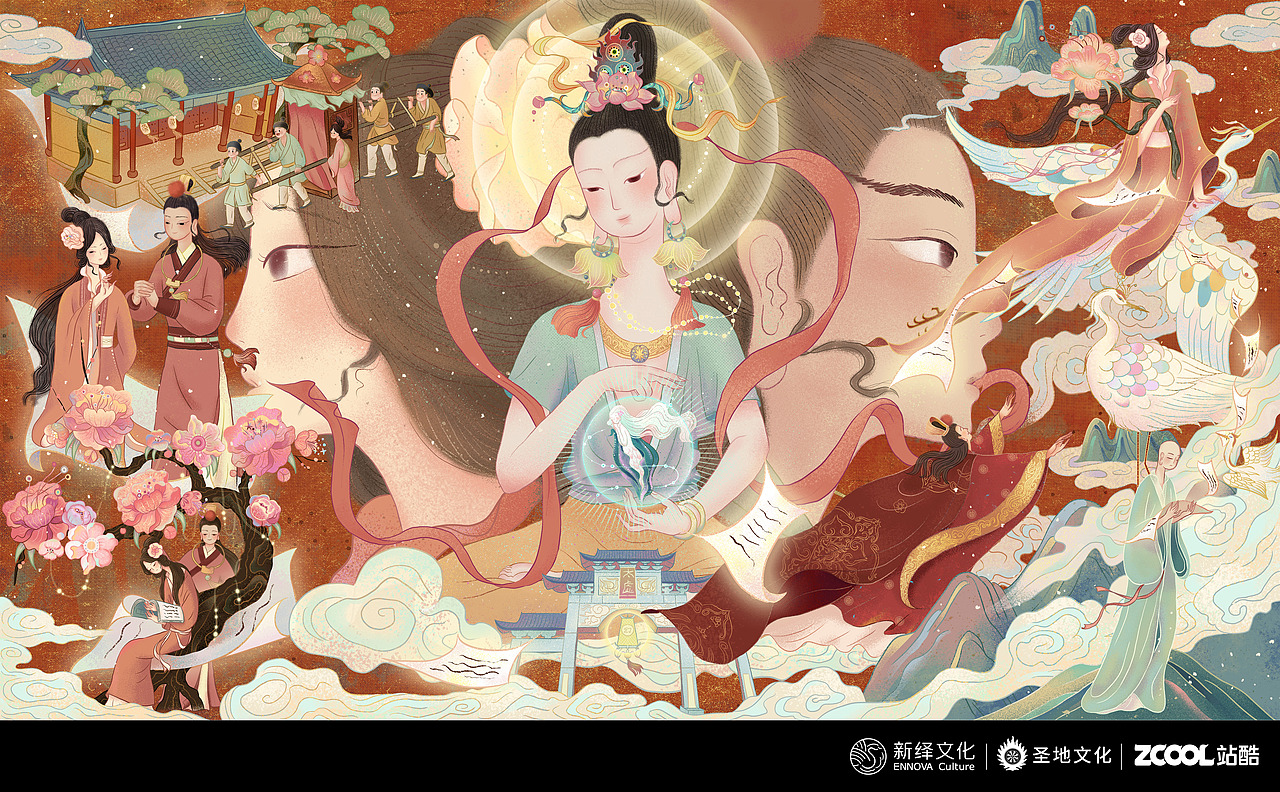 红楼梦——木石前盟，人生如梦。（图ZMzA2MjczODgw） - 商业插画 - 站酷设计师阿嘟BoomOxOx原创素材 - 站酷ZCOOL