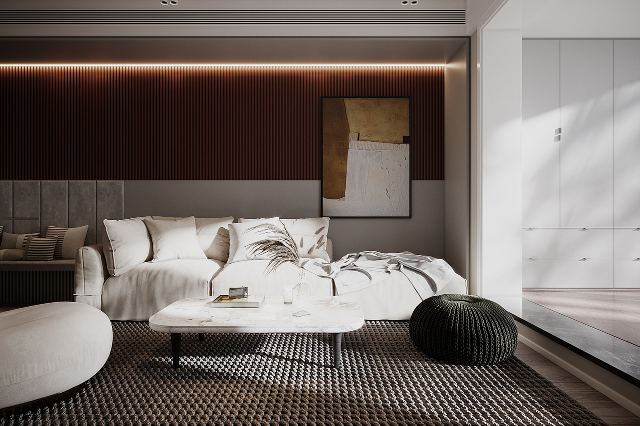 Hongkang Garden 100平 混搭风（图ZMjc1Mzg2MTM2） - 家装设计 - 站酷设计师壹山半空间设计原创素材 - 站酷ZCOOL