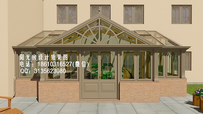 D1500英式古典阳光房设计效果图(幅)